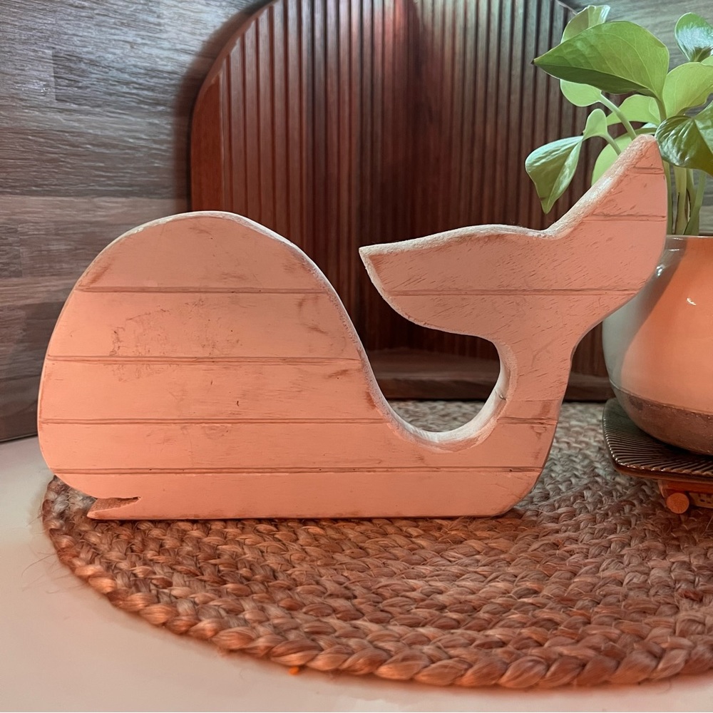 Decorative Wooded Distressed Whale
